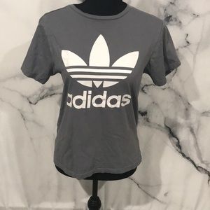 Adidas grey short sleeve t shirt